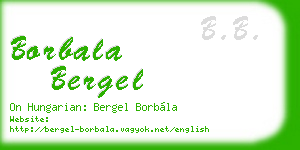 borbala bergel business card